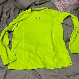 Under Armour Kids Neon Yellow Long Sleeve Tee
